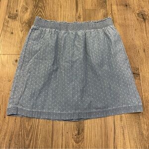 EUC J.Crew Chambray Sidewalk Mini Skirt - Size 8